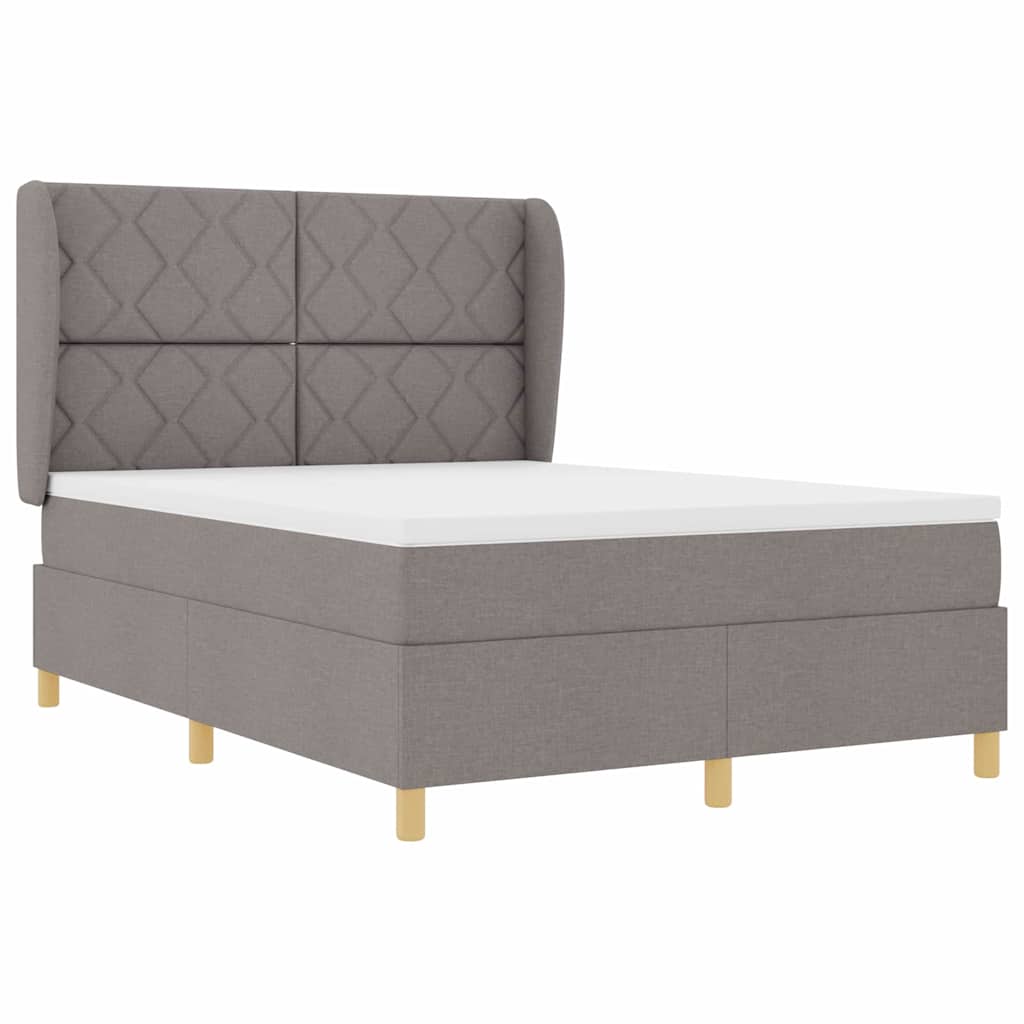 Boxspringbed met hoofdeinde Taupe 200 x 160 cm Stof