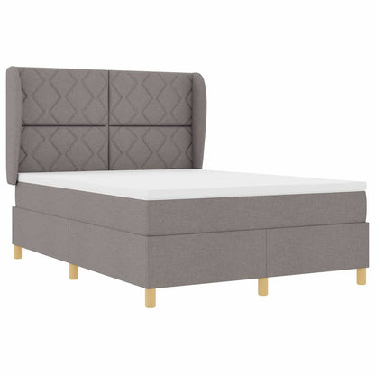 Boxspringbed met hoofdeinde Taupe 200 x 160 cm Stof