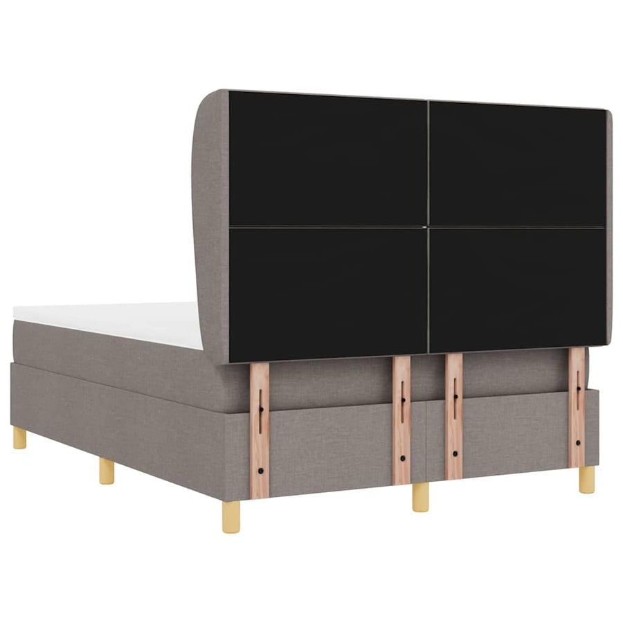 Boxspringbed met hoofdeinde Taupe 200 x 160 cm Stof