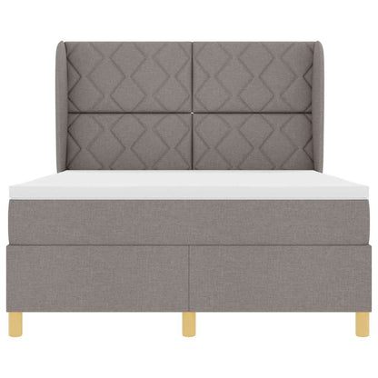 Boxspringbed met hoofdeinde Taupe 200 x 160 cm Stof
