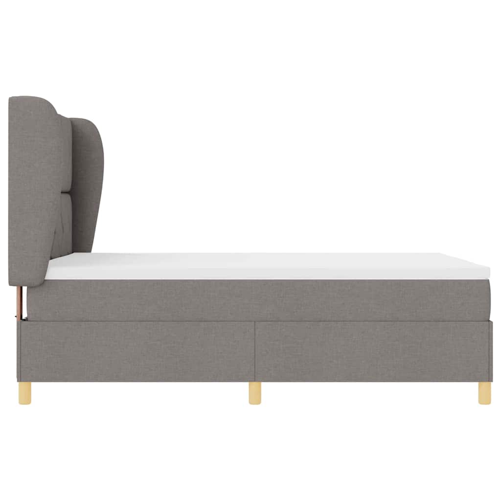 Boxspringbed met hoofdeinde Taupe 200 x 160 cm Stof