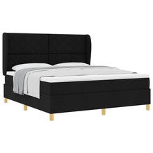 Boxspringbed met hoofdeinde Zwart 200 x 180 cm Stof