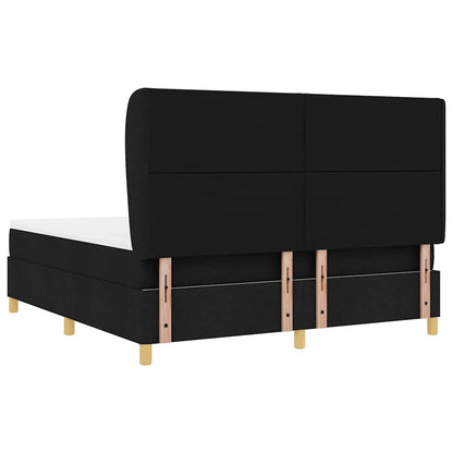 Boxspringbed met hoofdeinde Zwart 200 x 180 cm Stof