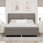 Boxspringbed taupe 200x180 cm met hoofdeinde