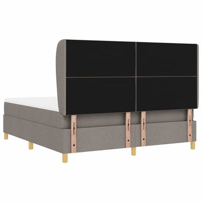 Boxspringbed met hoofdeinde Taupe 200 x 180 cm Stof