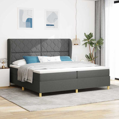 Boxspringbed met Matras Donkergrijs 90x190 cm Donkergrijs