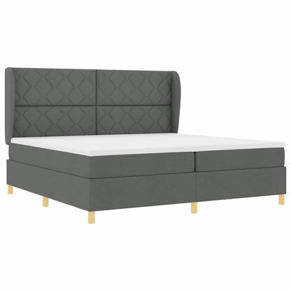 Boxspringbed met Matras Donkergrijs 90x190 cm Donkergrijs