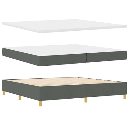 Boxspringbed met Matras Donkergrijs 90x190 cm Donkergrijs