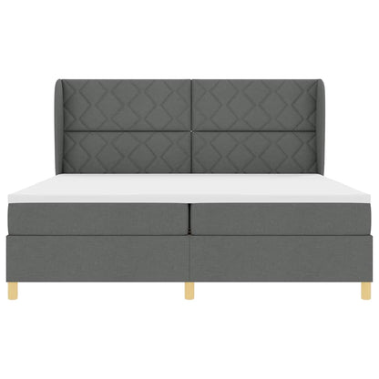Boxspringbed met Matras Donkergrijs 90x190 cm Donkergrijs