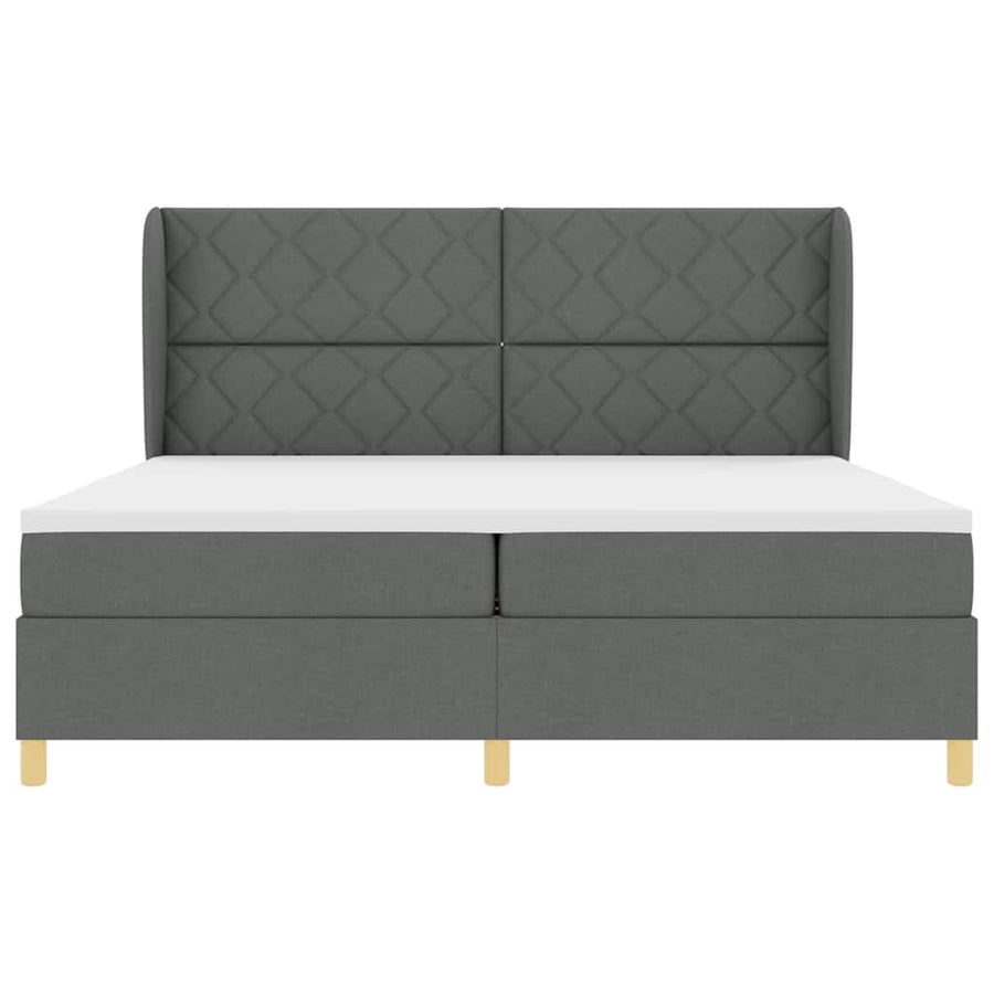 Boxspringbed met Matras Donkergrijs 90x190 cm Donkergrijs