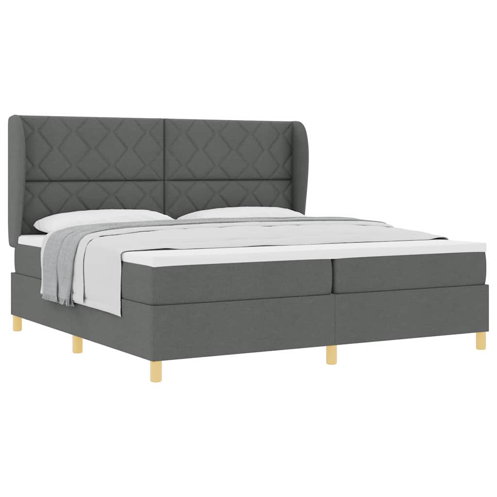 Boxspringbed met Matras Donkergrijs 90x190 cm Donkergrijs