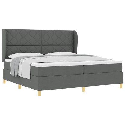 Boxspringbed met Matras Donkergrijs 90x190 cm Donkergrijs