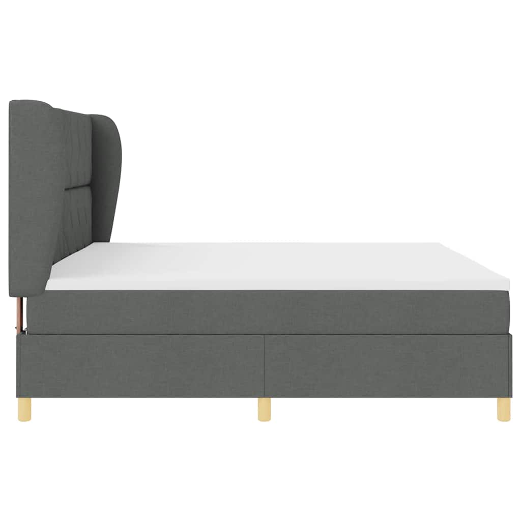 Boxspringbed met Matras Donkergrijs 90x190 cm Donkergrijs