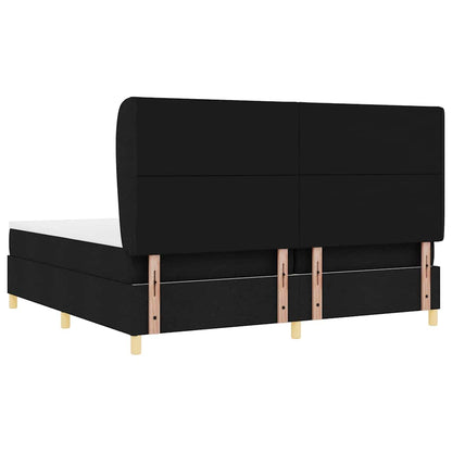 Boxspringbed met Matras Donkergrijs 90x190 cm met matras Zwart