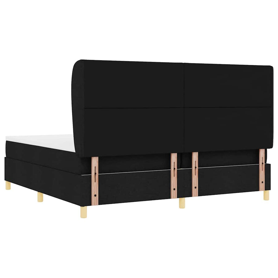 Boxspringbed met Matras Donkergrijs 90x190 cm met matras Zwart