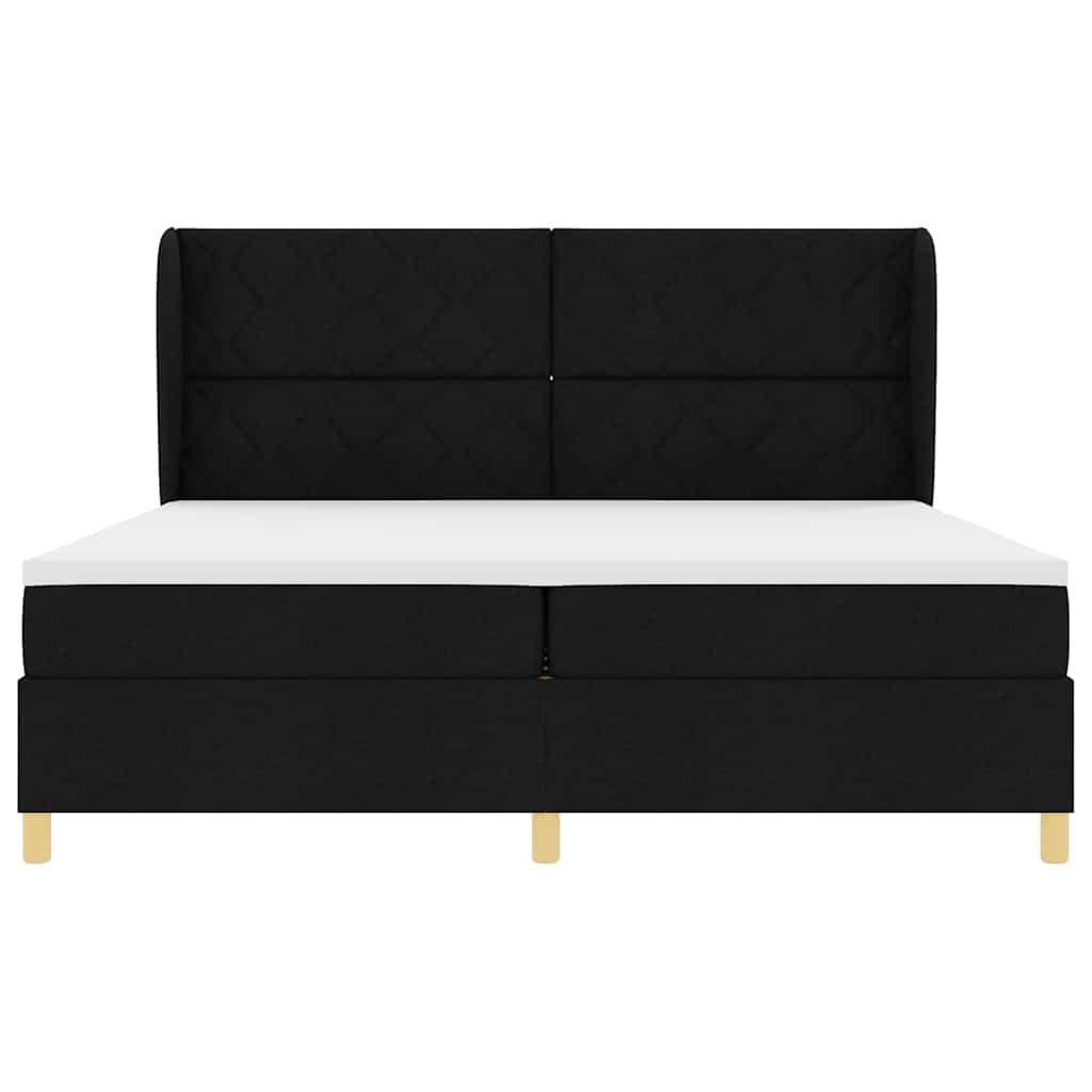 Boxspringbed met Matras Donkergrijs 90x190 cm met matras Zwart