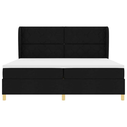 Boxspringbed met Matras Donkergrijs 90x190 cm met matras Zwart