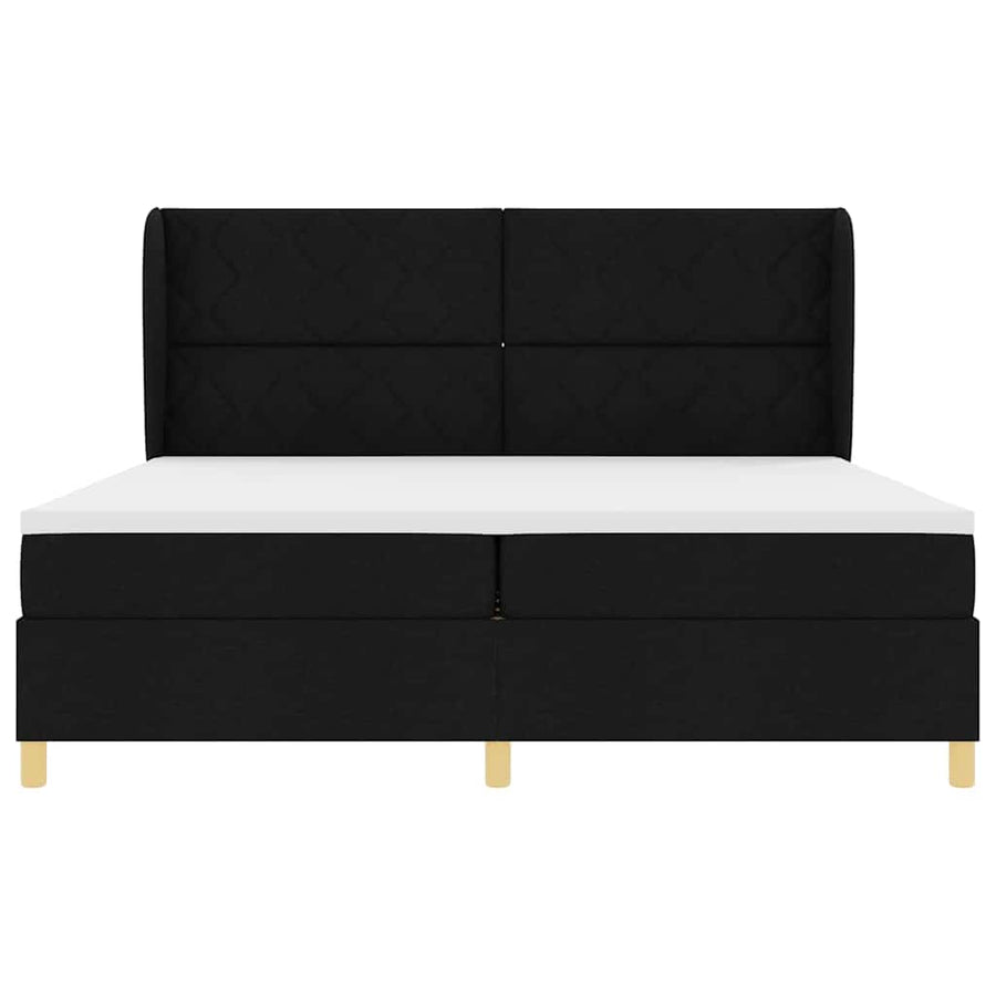 Boxspringbed met Matras Donkergrijs 90x190 cm met matras Zwart
