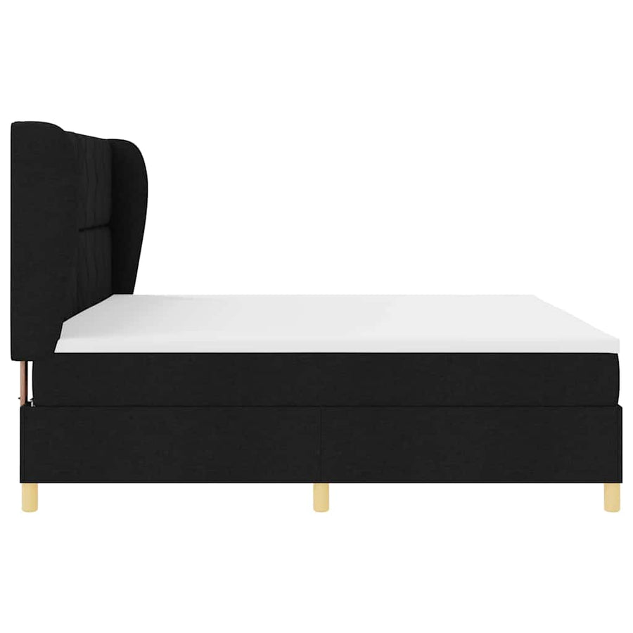 Boxspringbed met Matras Donkergrijs 90x190 cm met matras Zwart