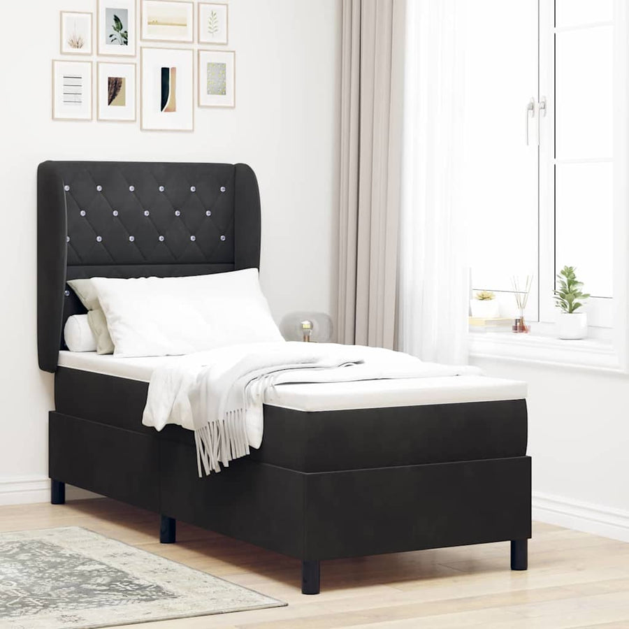 Boxspringbed met matras Zwart 200 x 80 cm Fluweel