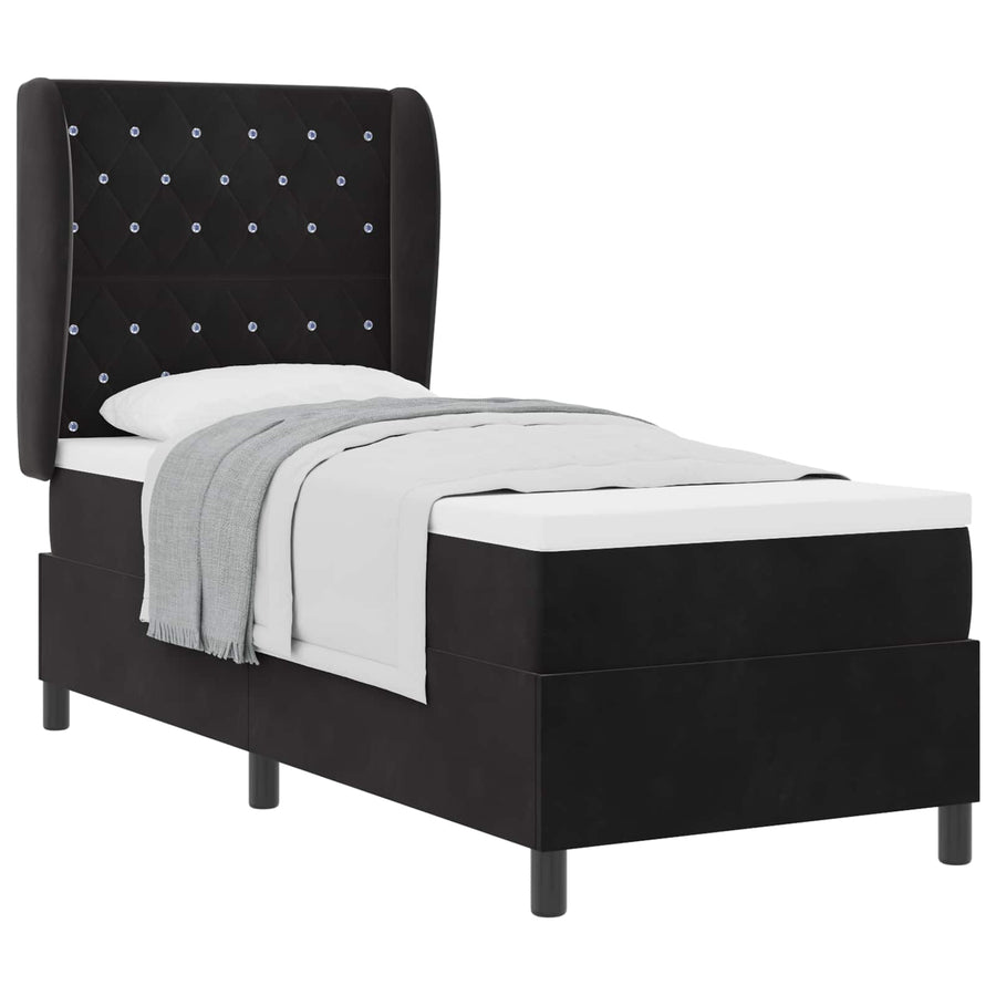 Boxspringbed met matras Zwart 200 x 80 cm Fluweel