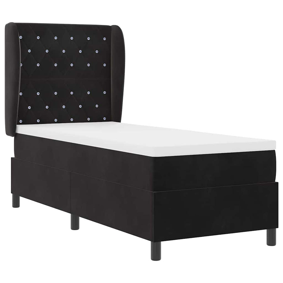 Boxspringbed met matras Zwart 200 x 80 cm Fluweel
