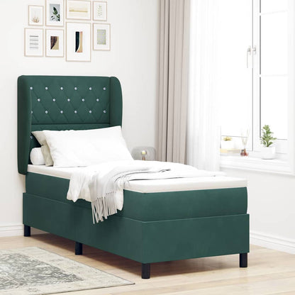 Boxspringbed met hoofdeinde Donkergroen 200 x 80 cm Fluweel