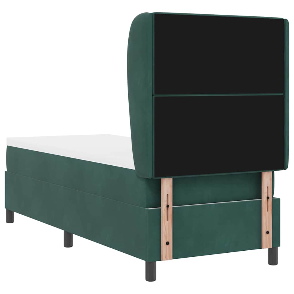 Boxspringbed met hoofdeinde Donkergroen 200 x 80 cm Fluweel