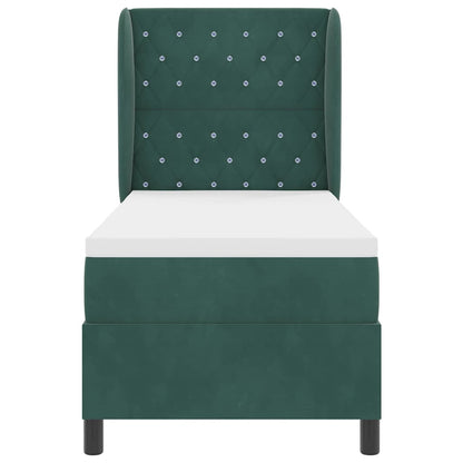 Boxspringbed met hoofdeinde Donkergroen 200 x 80 cm Fluweel