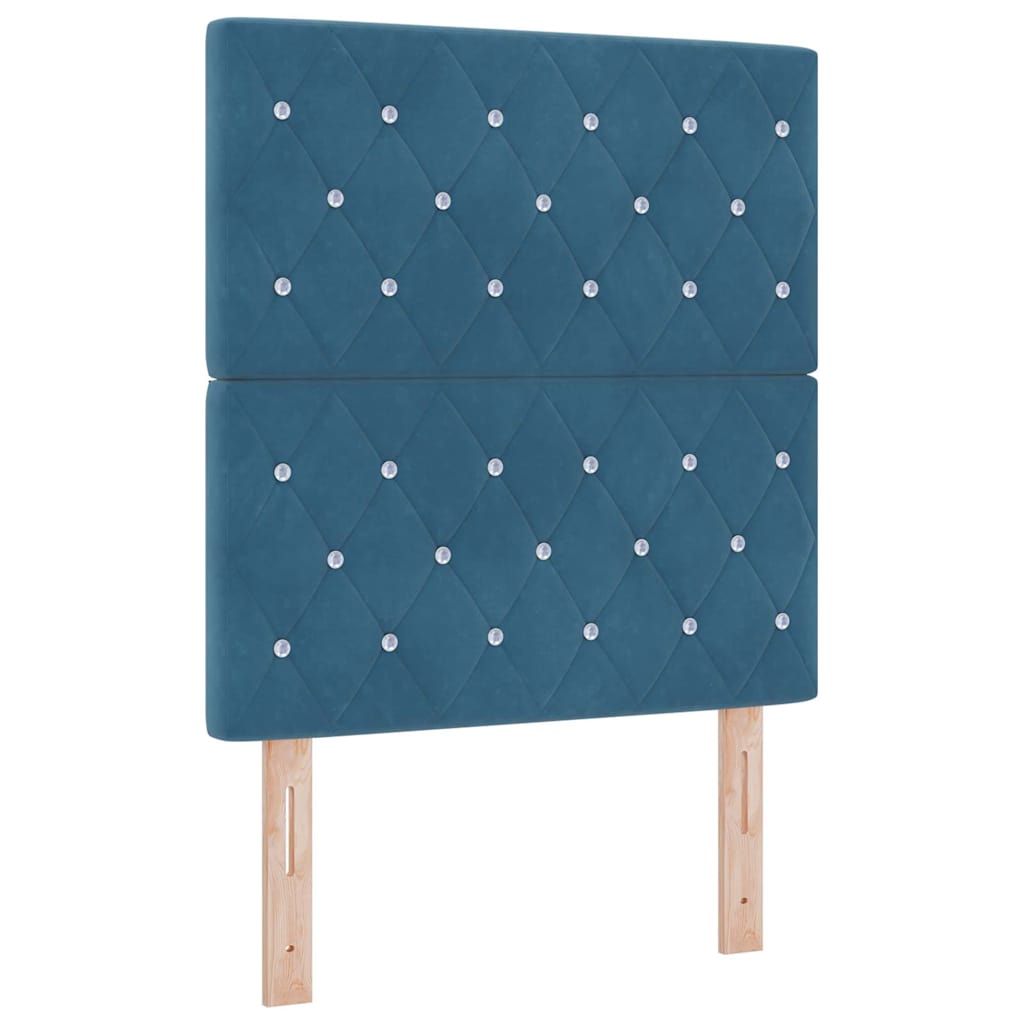 Boxspringbed met matras Donkerblauw 200 x 80 cm Fluweel