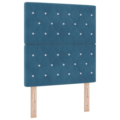 Boxspringbed met matras Donkerblauw 200 x 80 cm Fluweel