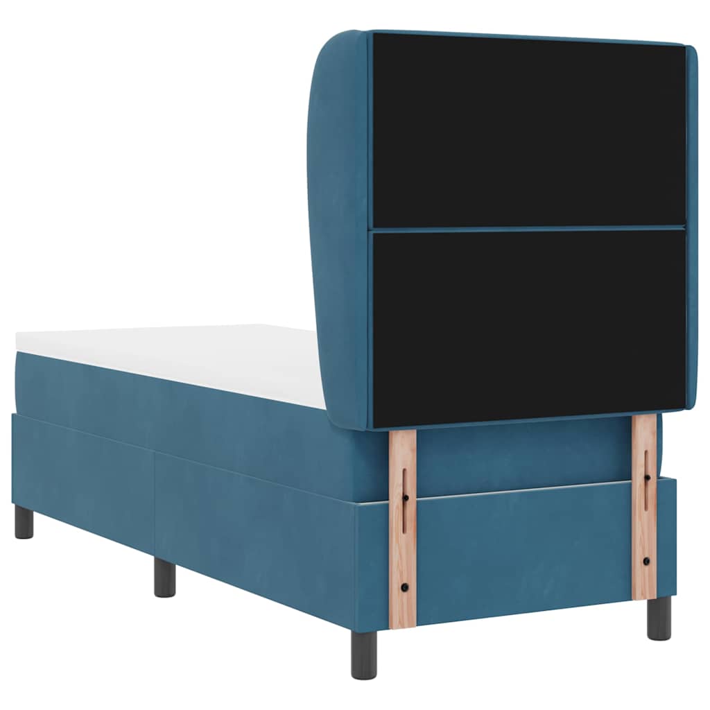 Boxspringbed met matras Donkerblauw 200 x 80 cm Fluweel