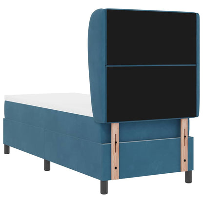 Boxspringbed met matras Donkerblauw 200 x 80 cm Fluweel