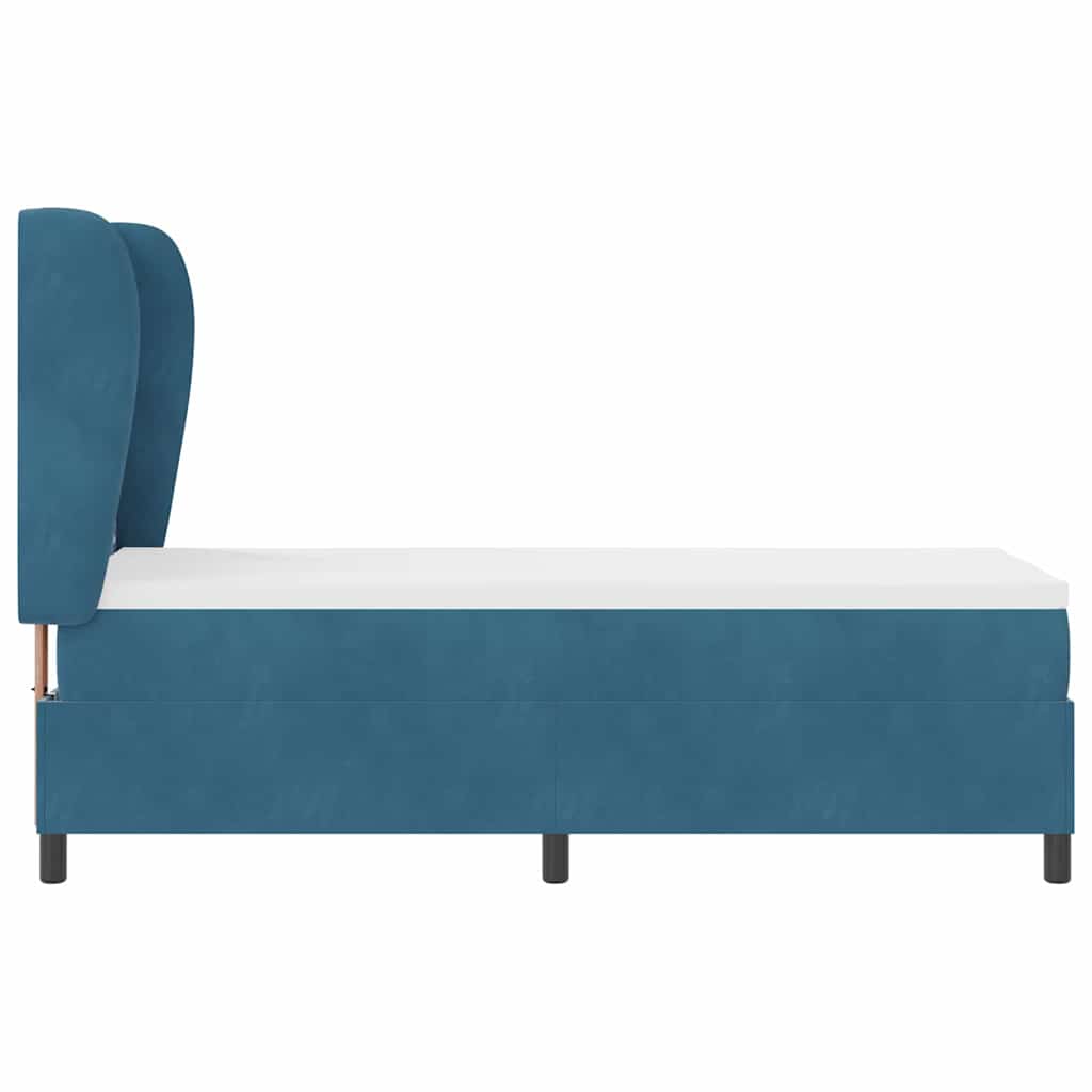 Boxspringbed met matras Donkerblauw 200 x 80 cm Fluweel
