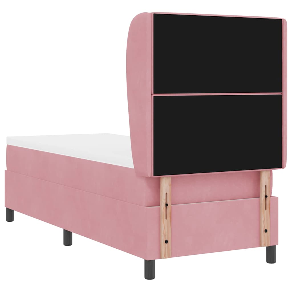 Boxspringbed met matras met hoofdeinde Roze 200 x 80 cm Fluweel