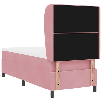 Boxspringbed met matras met hoofdeinde Roze 200 x 80 cm Fluweel