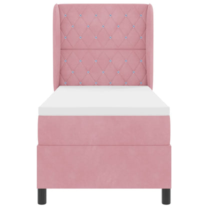 Boxspringbed met matras met hoofdeinde Roze 200 x 80 cm Fluweel