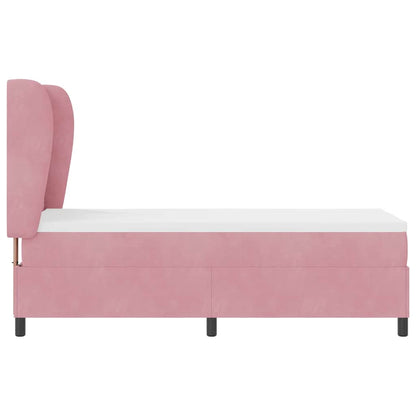 Boxspringbed met matras met hoofdeinde Roze 200 x 80 cm Fluweel