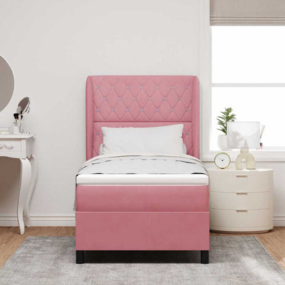 Boxspring bed met matras Roze 90 x 190 cm Fluweel