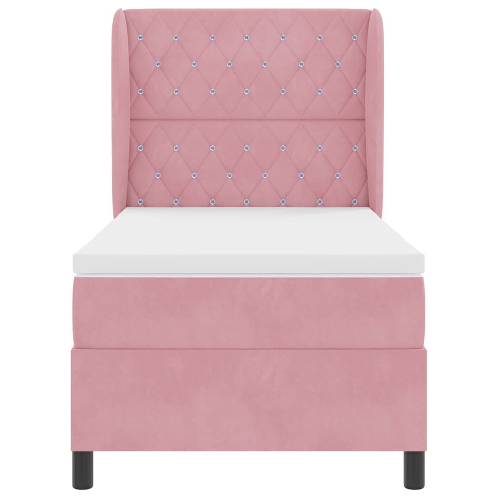 Boxspring bed met matras Roze 90 x 190 cm Fluweel