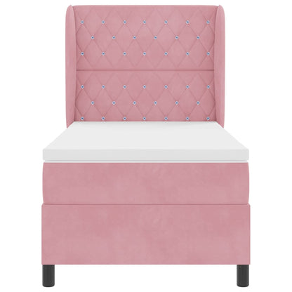 Boxspring bed met matras Roze 90 x 190 cm Fluweel