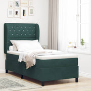 Boxspringbed 200x90 cm donkergroen fluweel