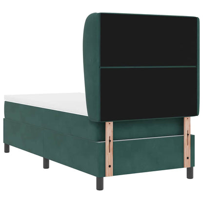 Boxspringbed met matras Donkergroen 200 x 90 cm Fluweel