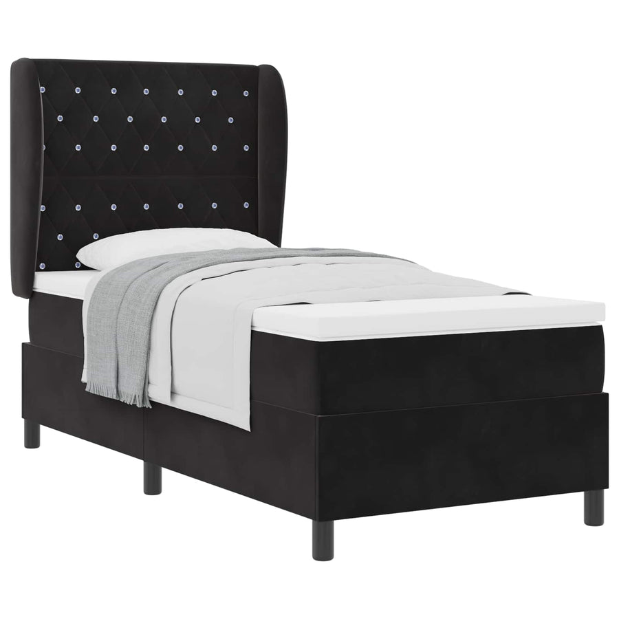Boxspringbed met matras Zwart 200 x 100 cm Fluweel