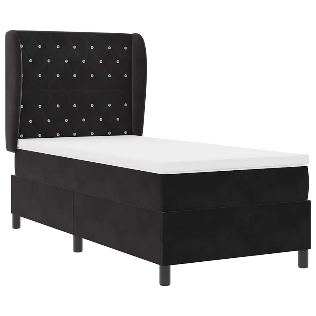 Boxspringbed met matras Zwart 200 x 100 cm Fluweel