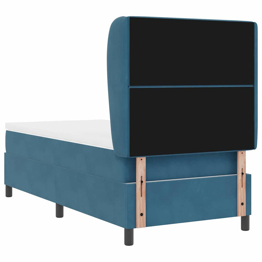 Boxspringbed met matras Donkerblauw 200 x 100 cm Fluweel