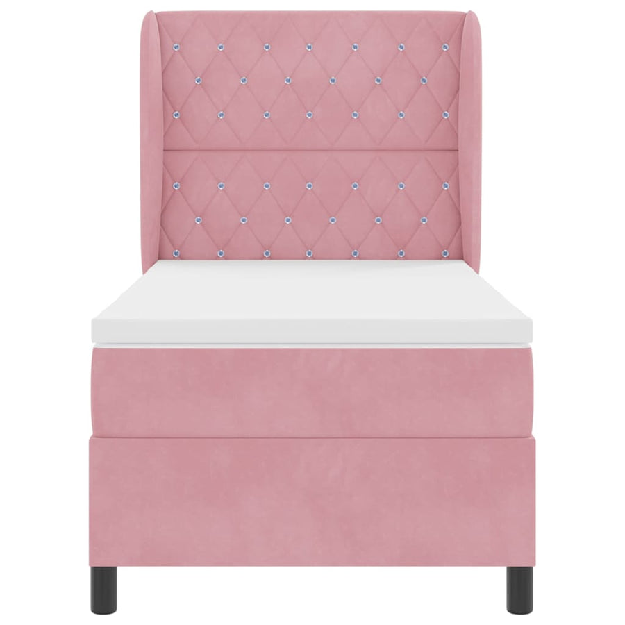 Boxspringbed met matras Roze 200 x 100 cm Fluweel