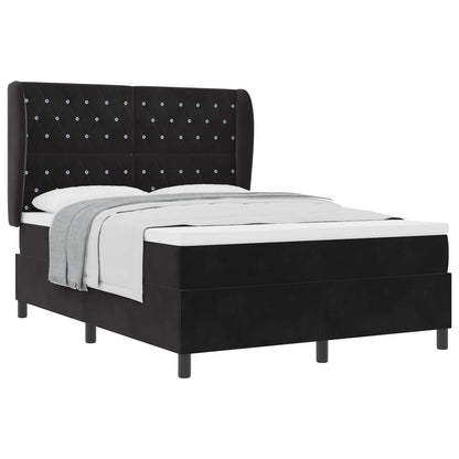 Boxspringbed met matras Zwart 190 x 140 cm Fluweel