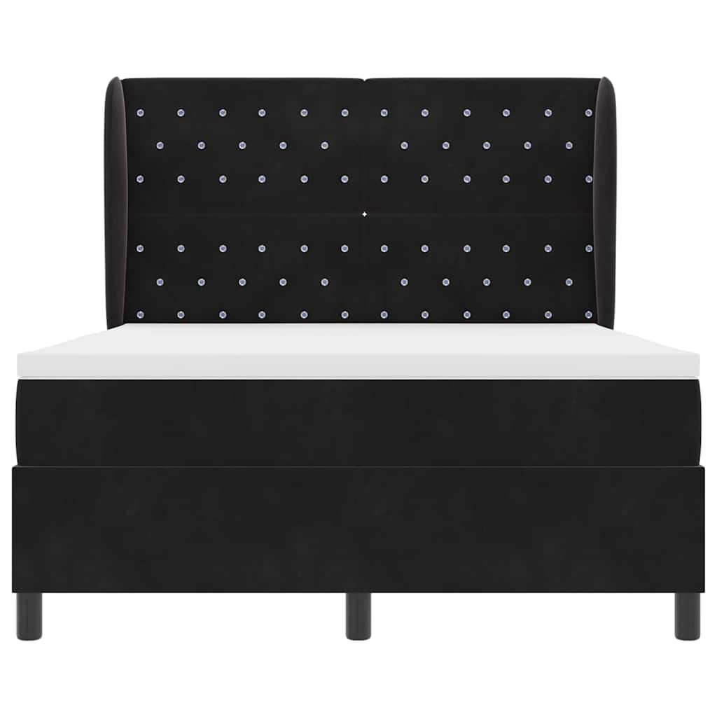 Boxspringbed met matras Zwart 190 x 140 cm Fluweel
