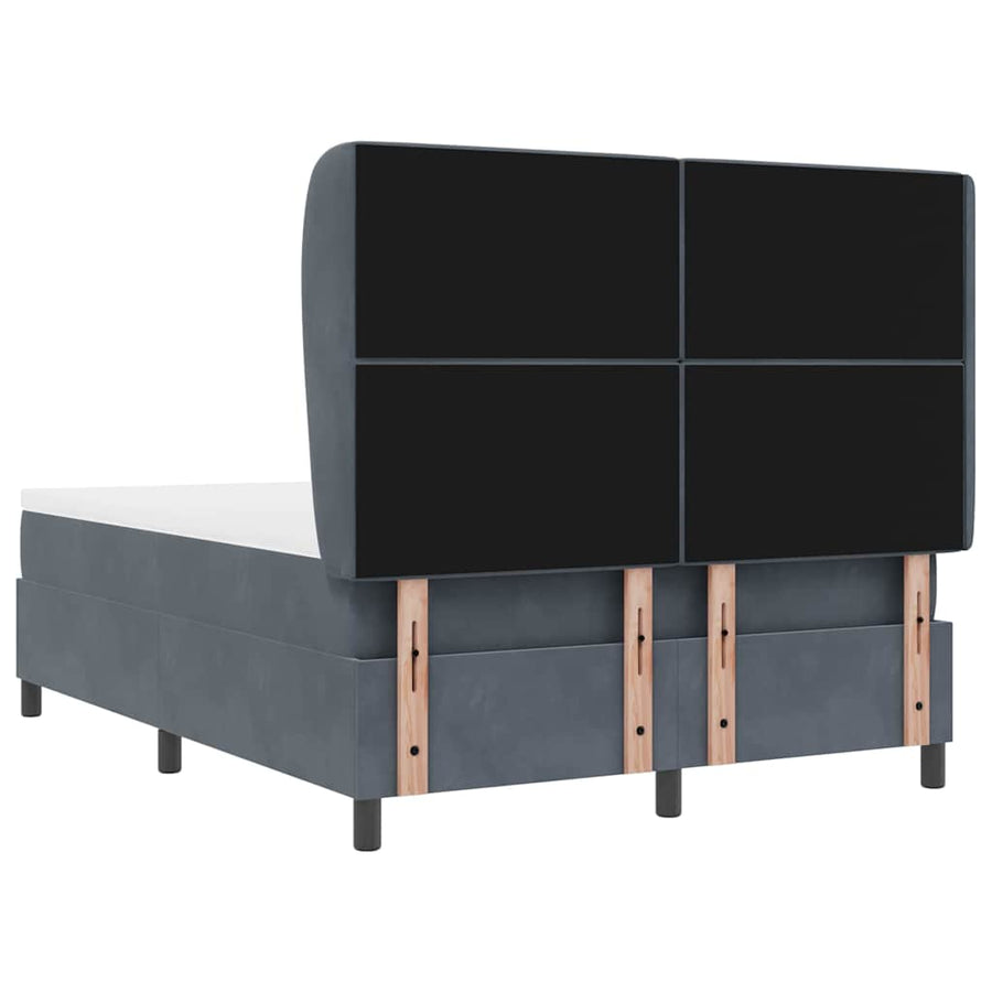 Boxspringbed met matras Donkergrijs 200 x 140 cm Fluweel